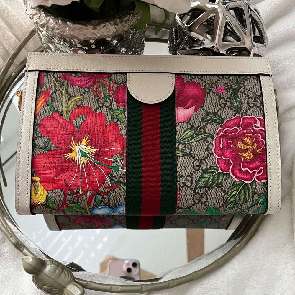 Gucci 503877 Ophidia GG Flora Small Shoulder Bag - Picture 7 of 12
